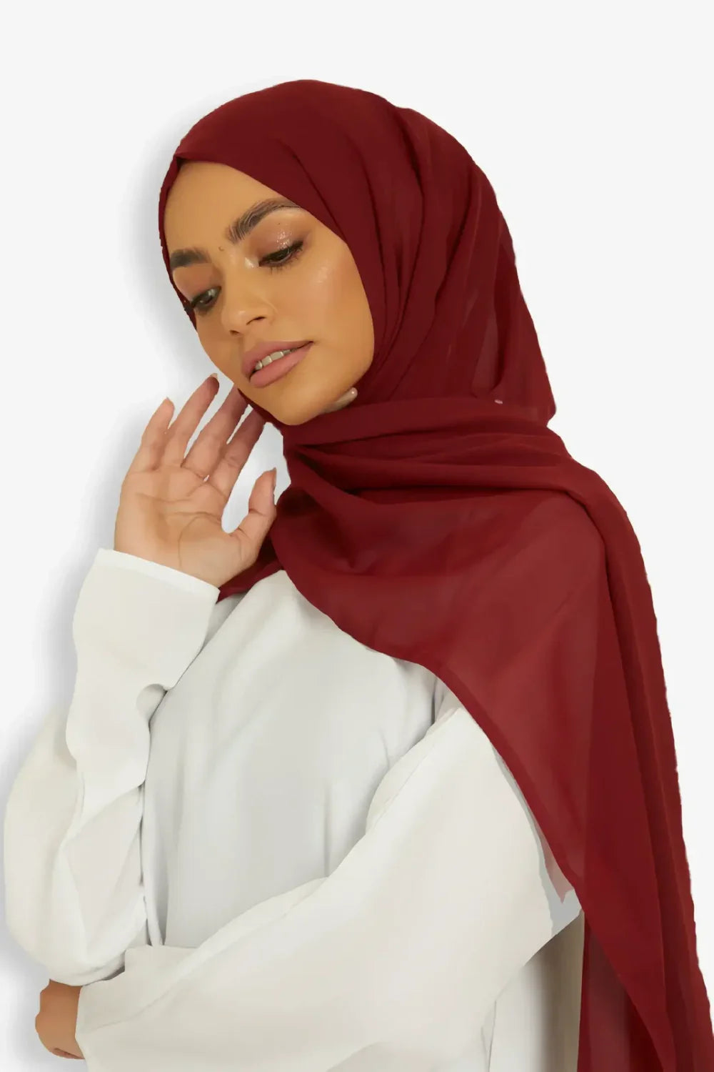 Buy Now Red Georgette Hijab