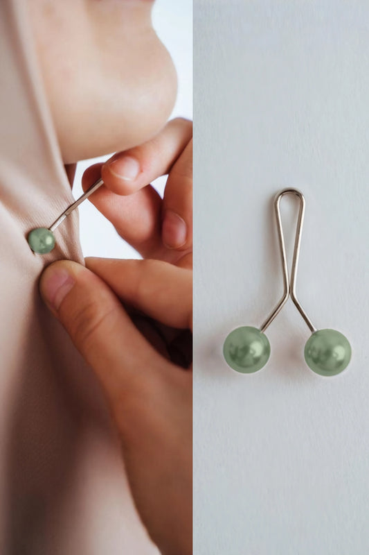 Turkish Hijab Pins Pack of 6 – Elegant and functional hijab styling pins by Abaya for Women, inspired by Turkish craftsmanship, perfect for securing hijabs without damage.