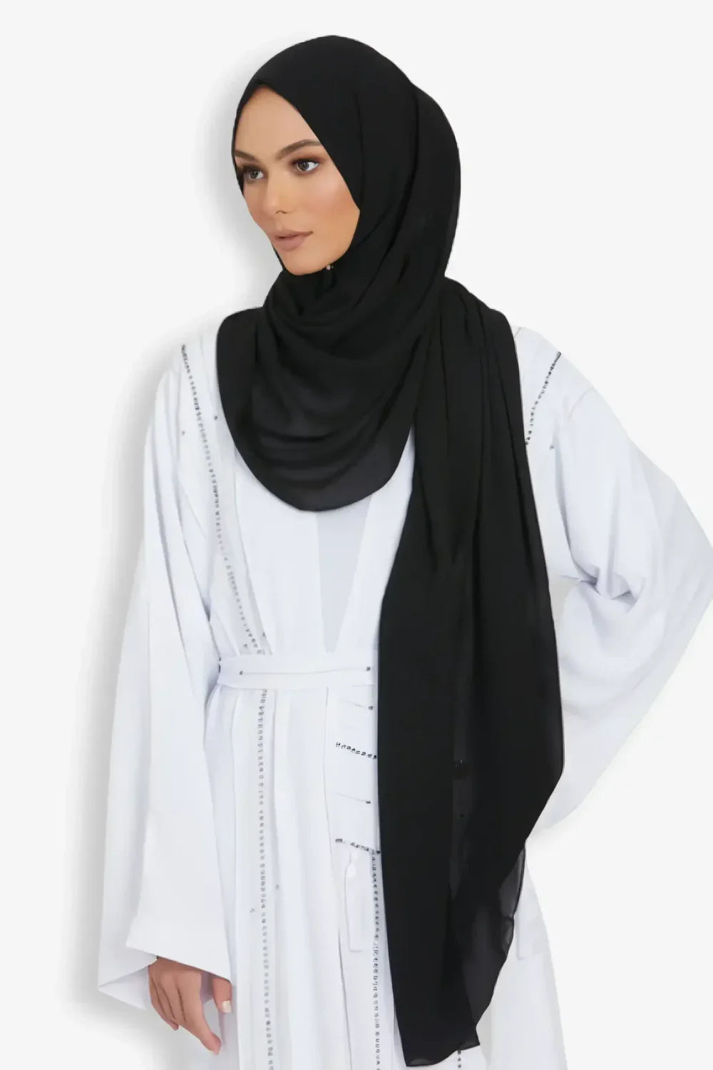 Buy Now Hijab Georgette Black