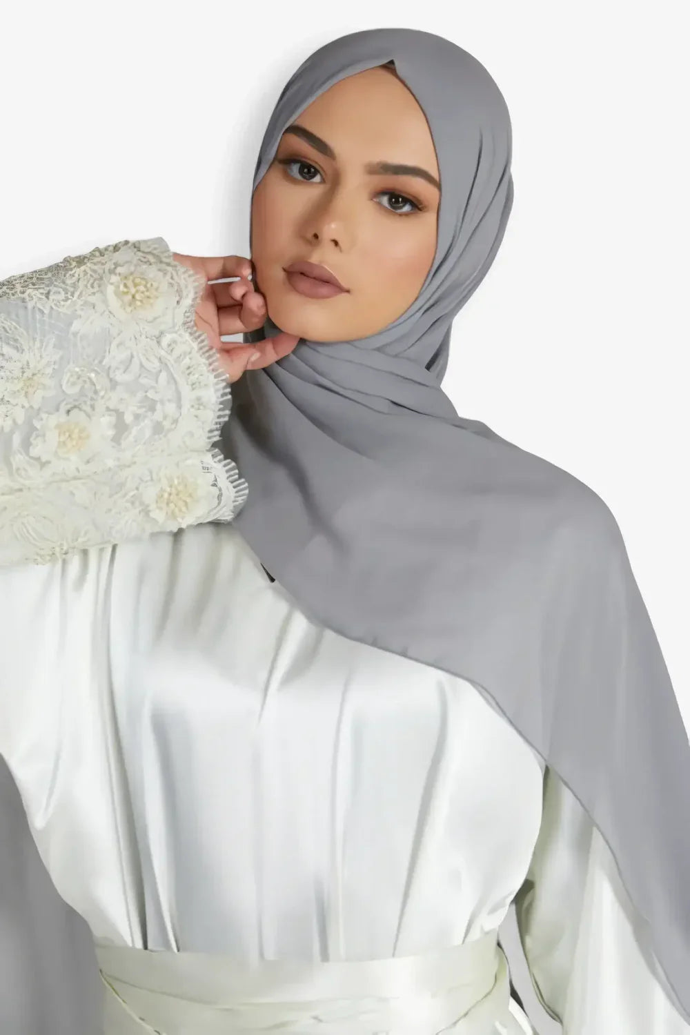Buy Now Georgette Hijab Grey