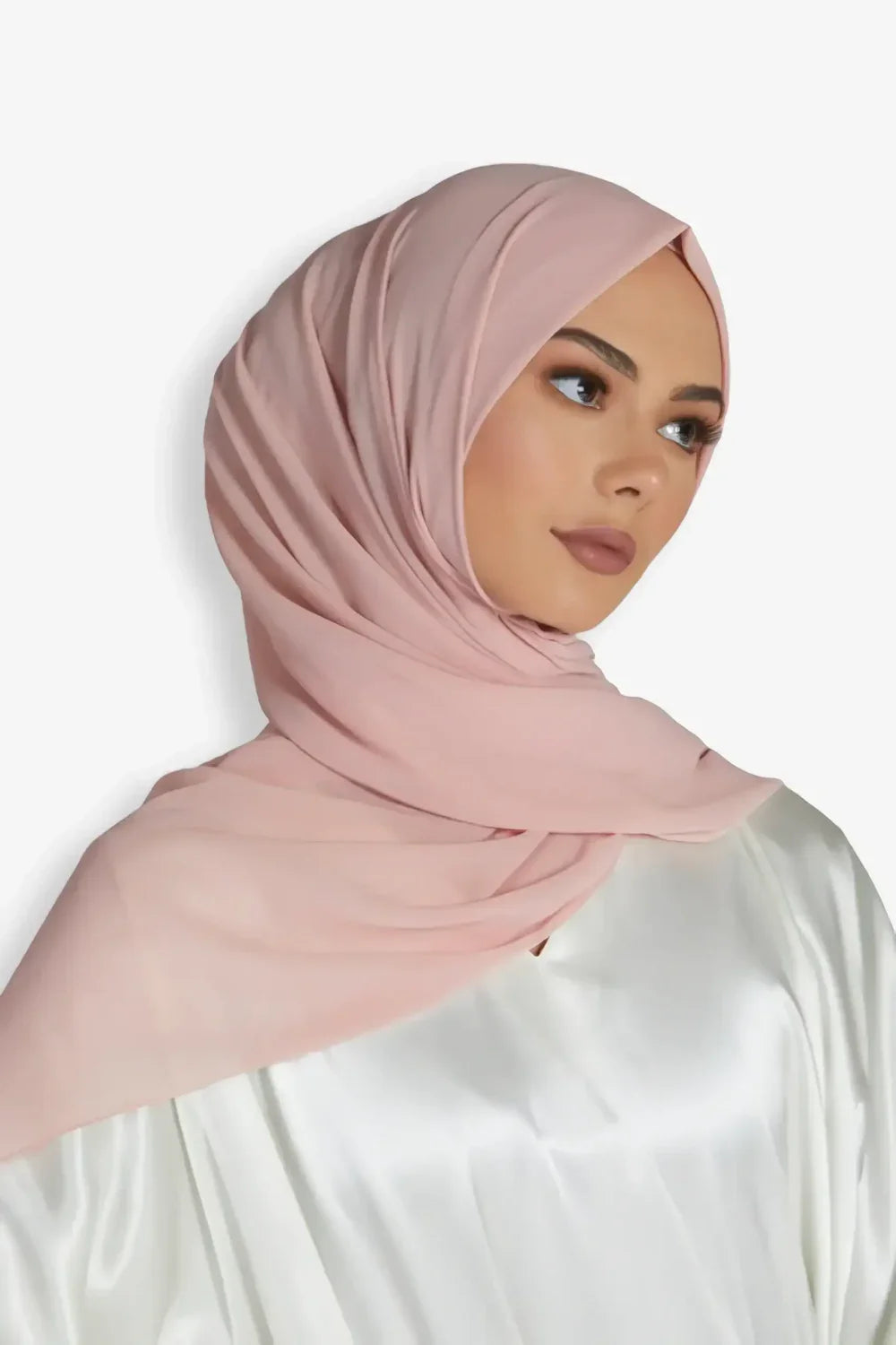 Buy Now Georgette Chiffon Hijab Rose Dust