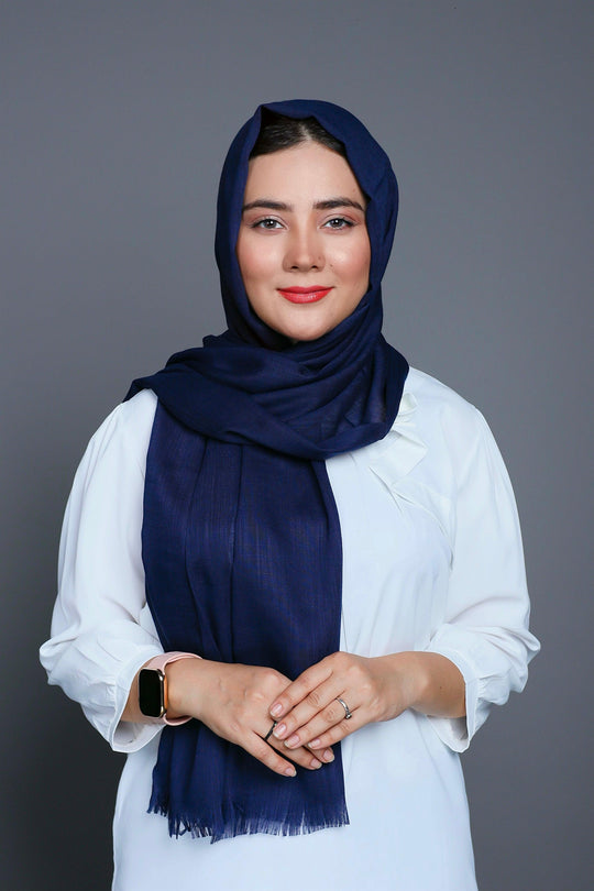 Buy Now Turkish Viscose Hijab in Navy Blue