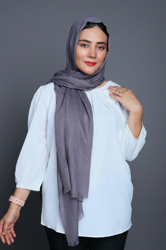 Buy Now Turkish Viscose Hijab in Charcoal