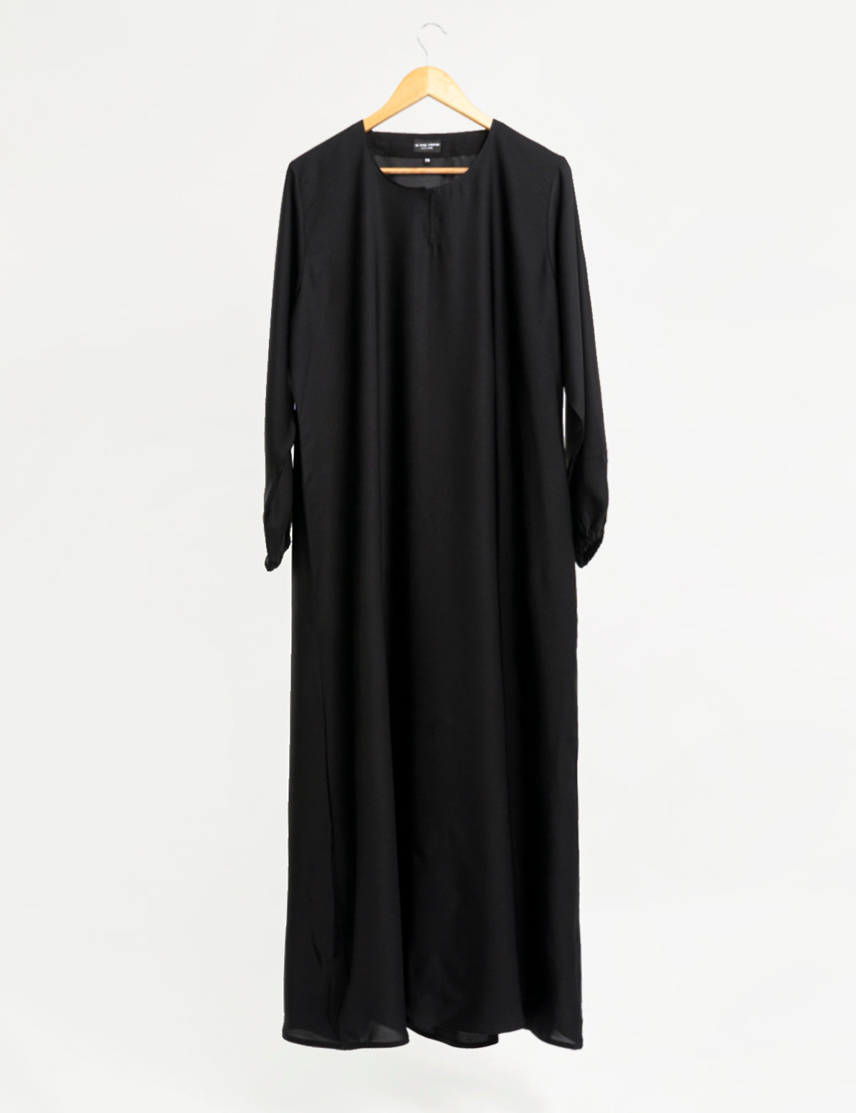 Shop Now white plain abaya With Elastic Cuffs