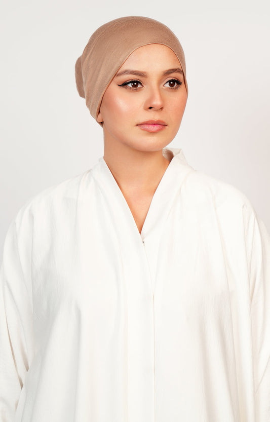 Buy Classic Mink Underscarf – Premium Hijab Inner Cap for Abaya and Modest Wear Front View