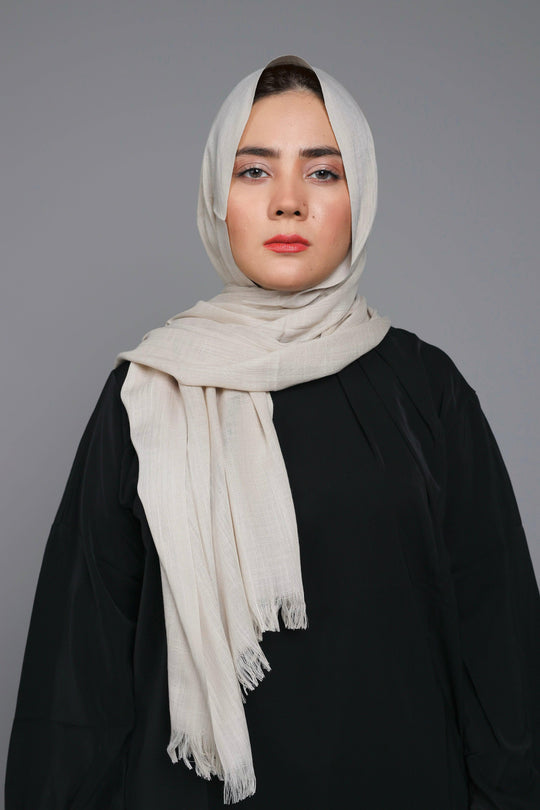Front draped look of Turkish Viscose Hijab in Honey Glaze – elegant modest hijab for women 2025