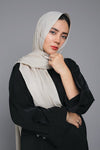 Front full view of Turkish Viscose Hijab in Honey Glaze – elegant golden beige viscose hijab for women