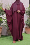 Maroon Premium Nida Fabric Kaftan front full view highlighting graceful fall and refined drape