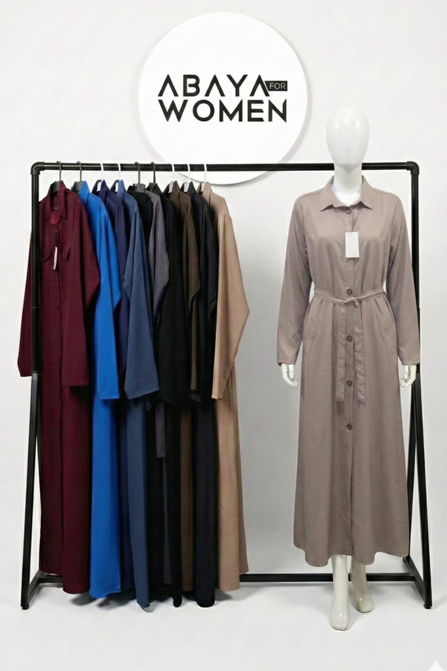 Denim Jeans Abaya Blue and Muilti colors Front Open