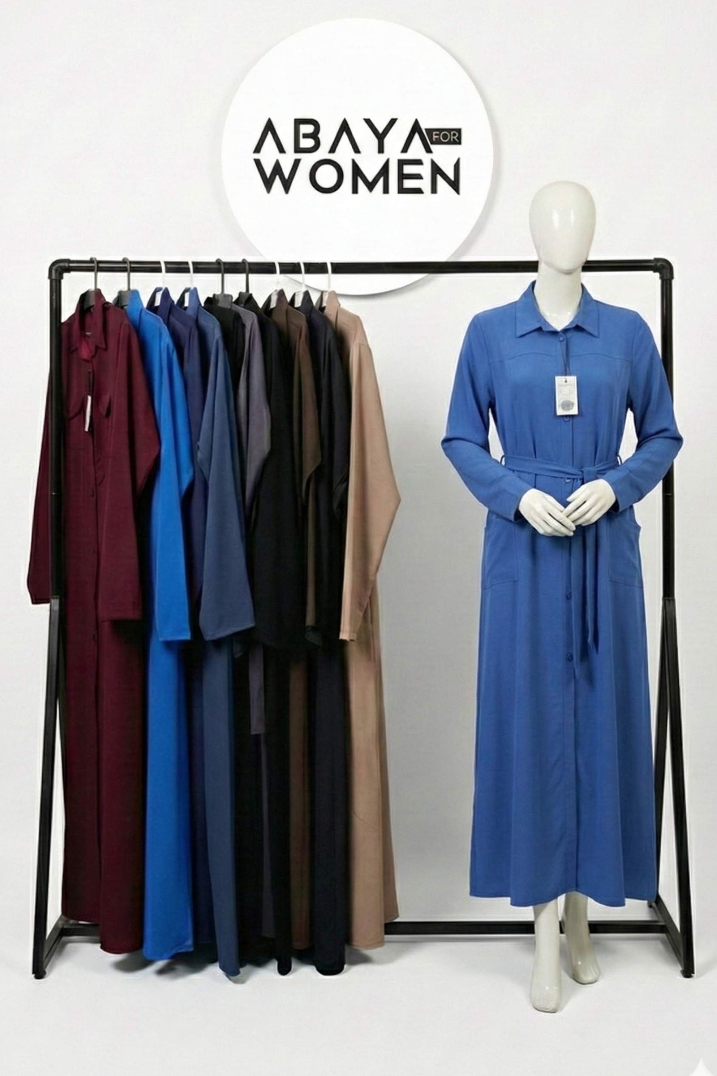 Denim Jeans Abaya Blue and Muilti colors Front Open