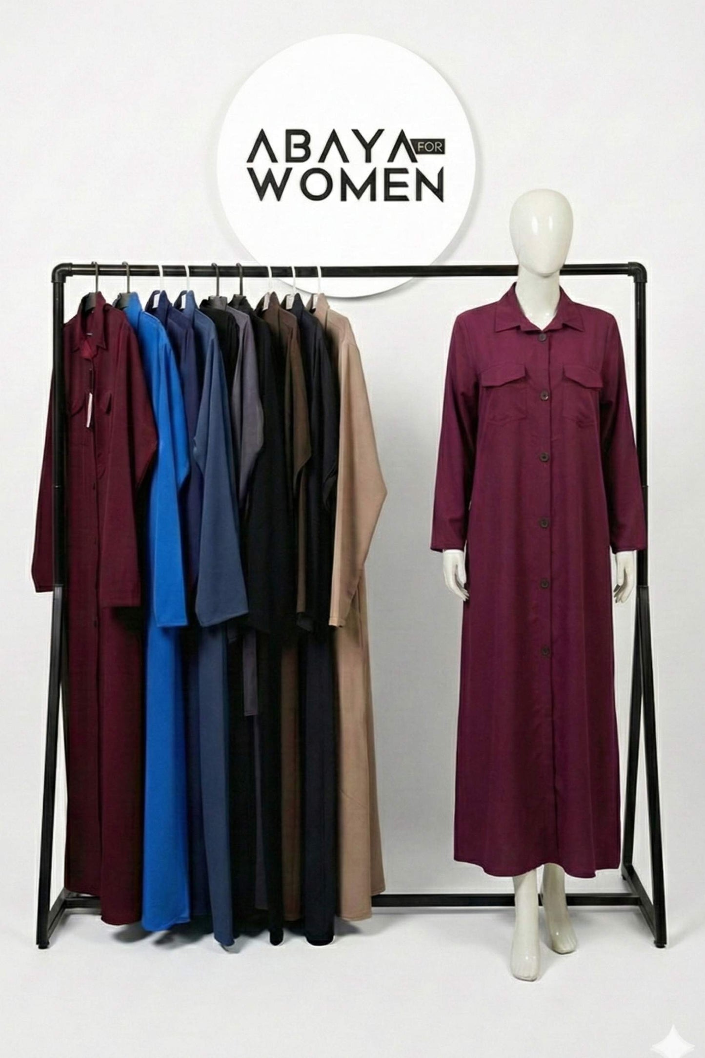 Denim Jeans Abaya Blue and Muilti colors Front Open