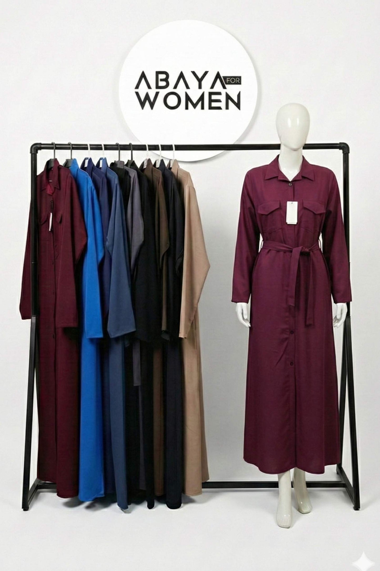Denim Jeans Abaya Blue and Muilti colors Front Open
