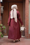 Buy Now Claret Red Trench Coat Abaya