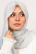 Leena Chiffon Hijab in - Iron Color
