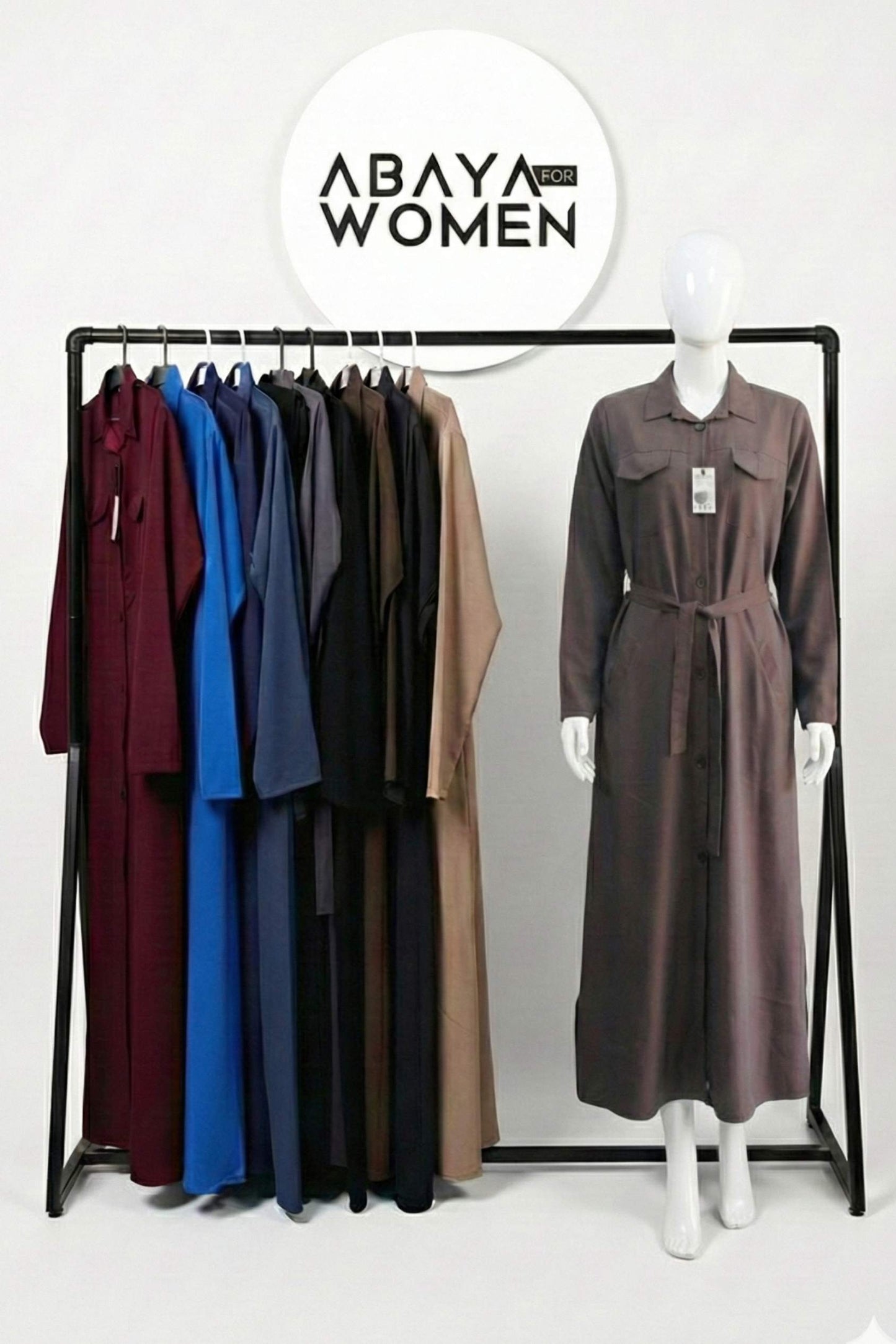 Denim Jeans Abaya Blue and Muilti colors Front Open
