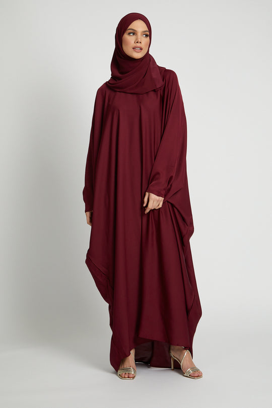 Buy Red Kaftan Abaya with lose size