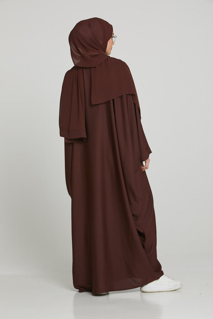 Buy Dark Brown Abaya Kaftan Butterfly Abaya