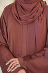 Imported TikTok Crinkle Nida Fabric Front Open Abaya Wrinkle-Resistant & Draping for Women