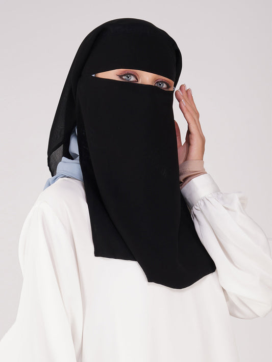 Buy Now Double Layer Niqab – Extra Coverage, Breathable | Abaya For Women