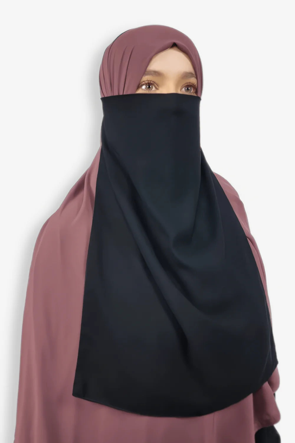 Single Layer Niqab All Sizes Half Niqab Tie Back