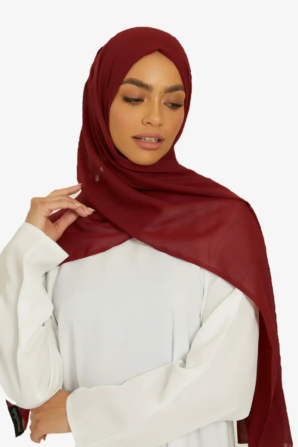 Red Georgette Hijab