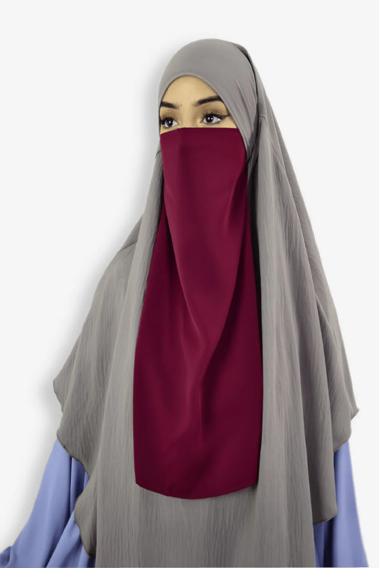 Buy Now Niqab Red half Medina