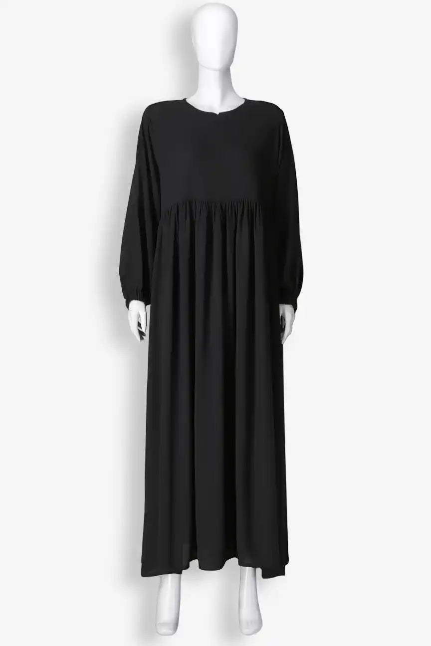 Front Chun Abaya With Zip and Elastic Sleeves