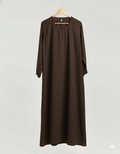 White Plain Abaya With Elastic Cuffs Multiple Abaya Colors