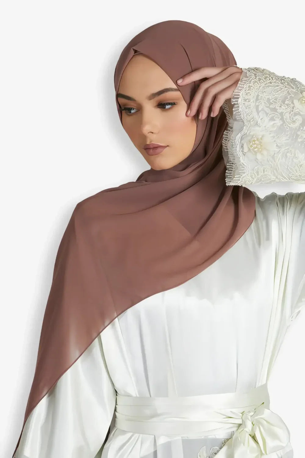 Brown Georgette Hijab