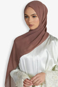 Brown Georgette Hijab