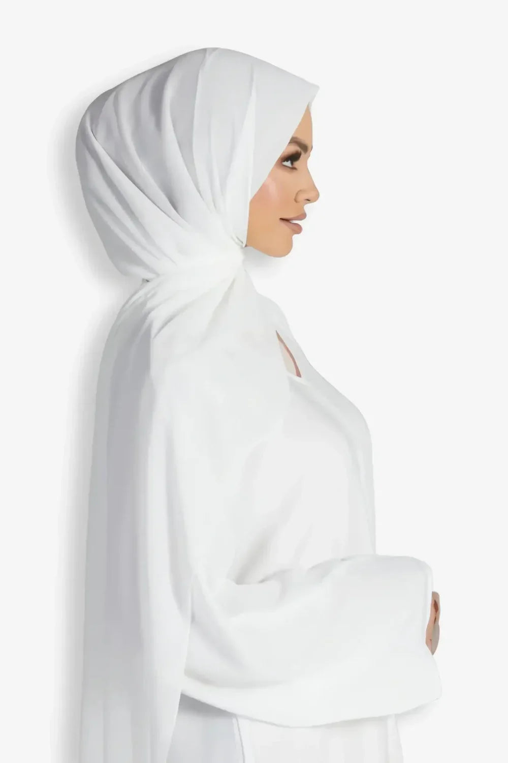 Hijab Georgette White