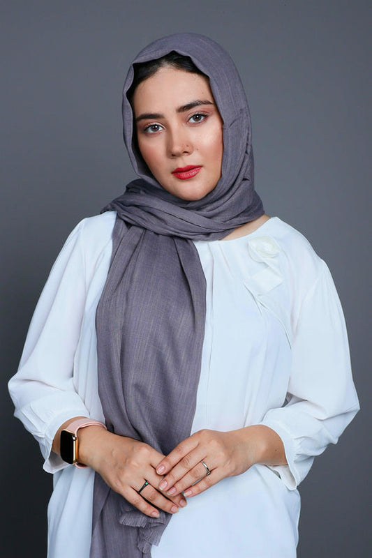 Buy Now Turkish Viscose Hijab in Charcoal