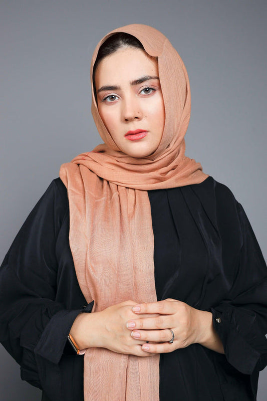 Buy Now Turkish Viscose Hijab in Warm Peach