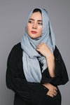 Buy Now Turkish Viscose Hijab in Sleek Steel Grey