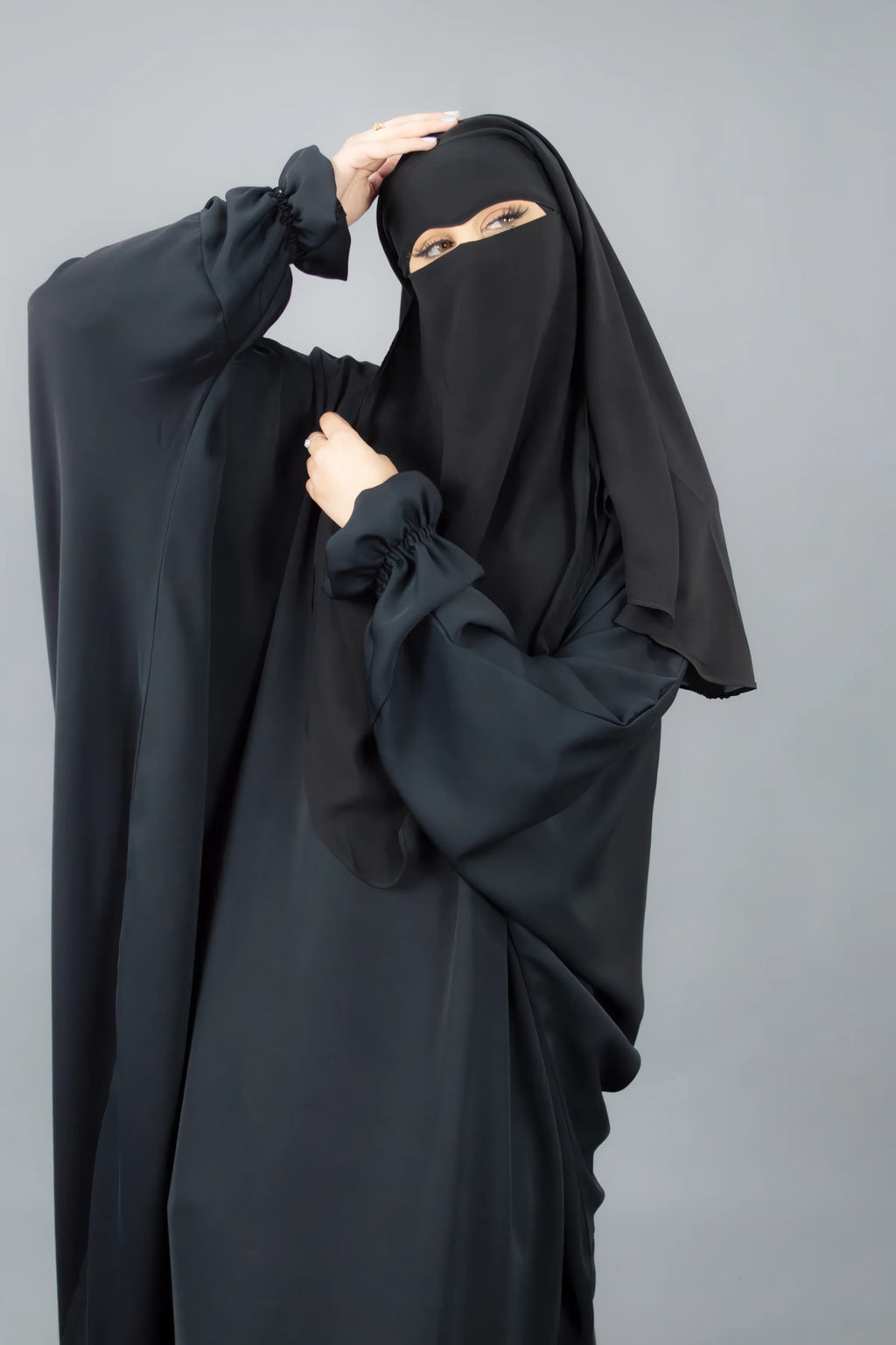 Abaya for Women – Double Layer Black Niqab, Modest Islamic Wear