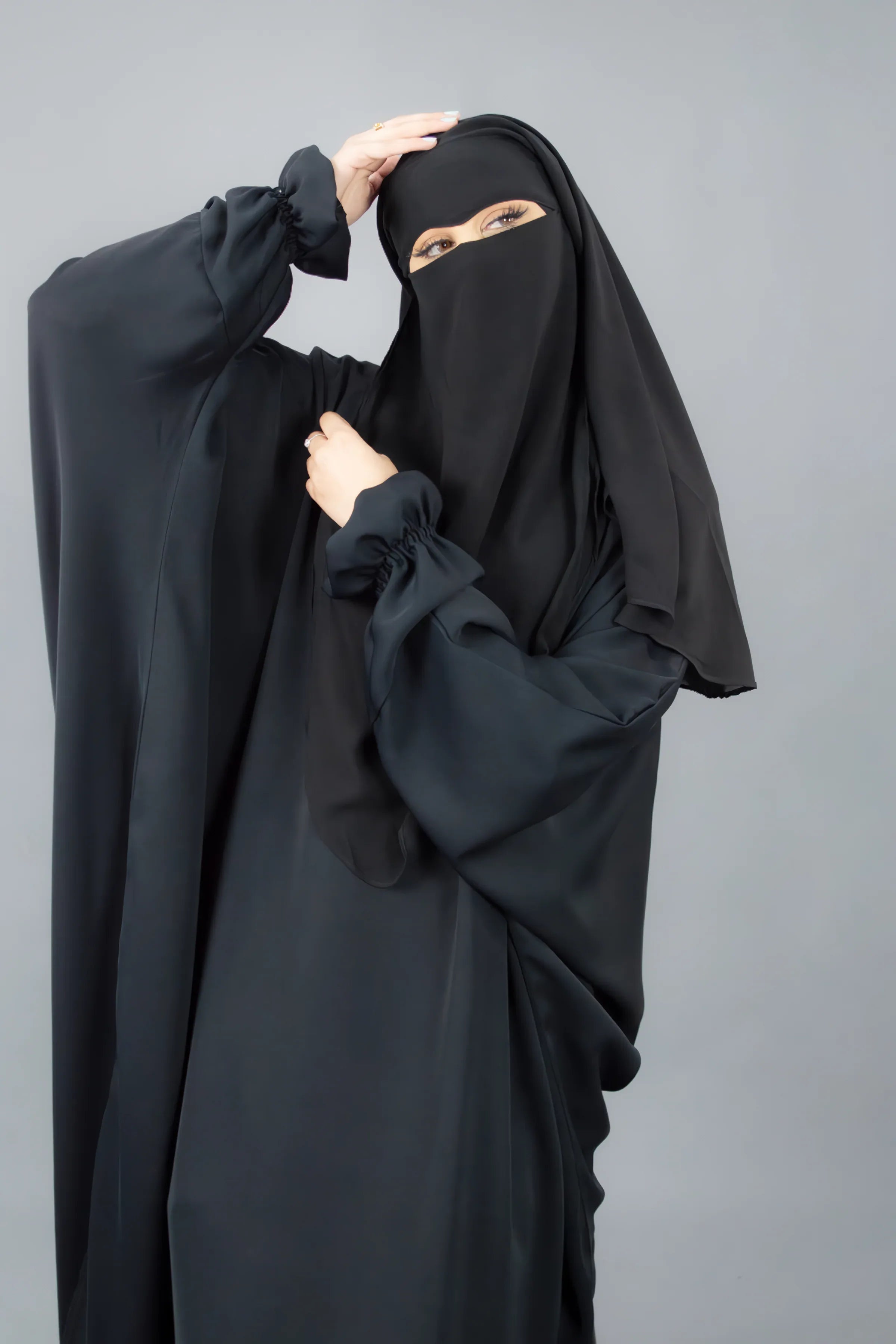 Abaya for Women – Double Layer Black Niqab, Modest Islamic Wear