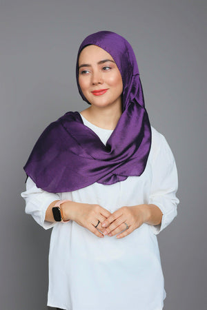 Buy Now Dark Purple Metallic Chiffon Hijab