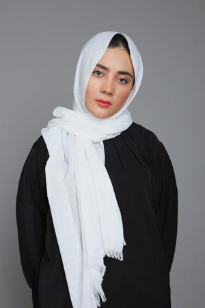 Buy Now Turkish Viscose Hijab in Pure White