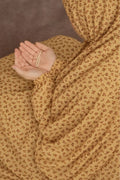full coverage namaz chaddar daisy caramel front view
