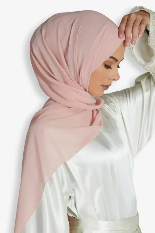 Buy Now Georgette Chiffon Hijab Rose Dust